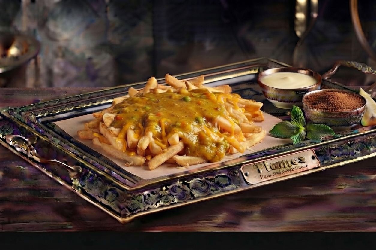 Chips, Cheese & Curry Sauce