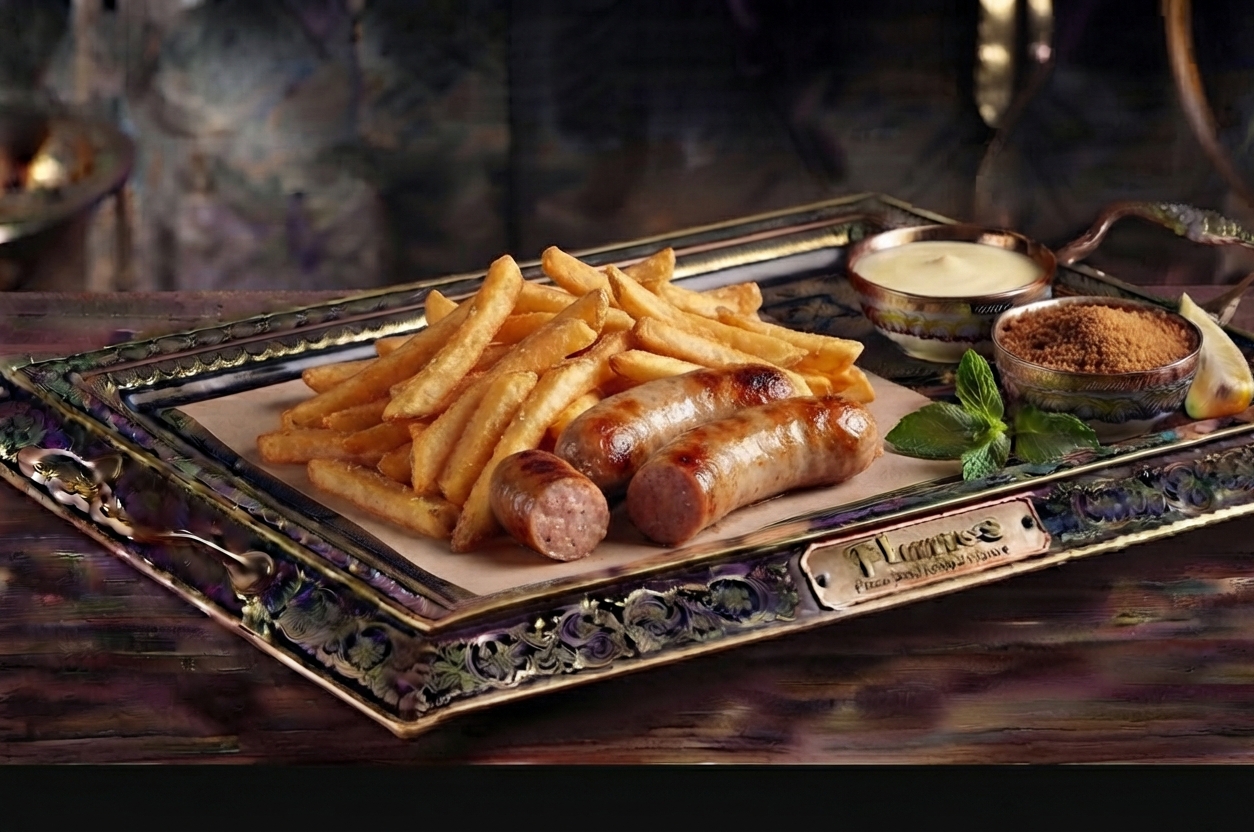 Doubles Sausage & Chips
